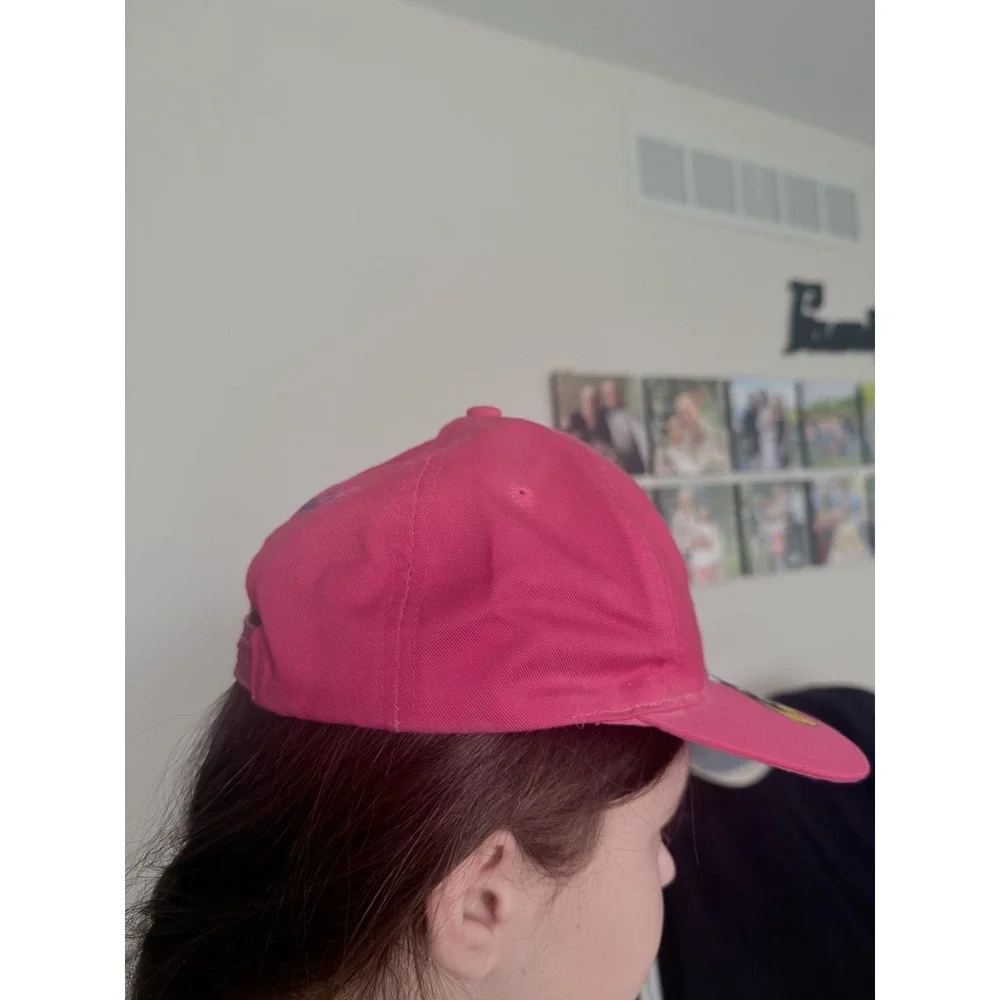 Kids Minnie Mouse Baseball Cap Adjustable Snapback Disney Embroidered‎ Pink